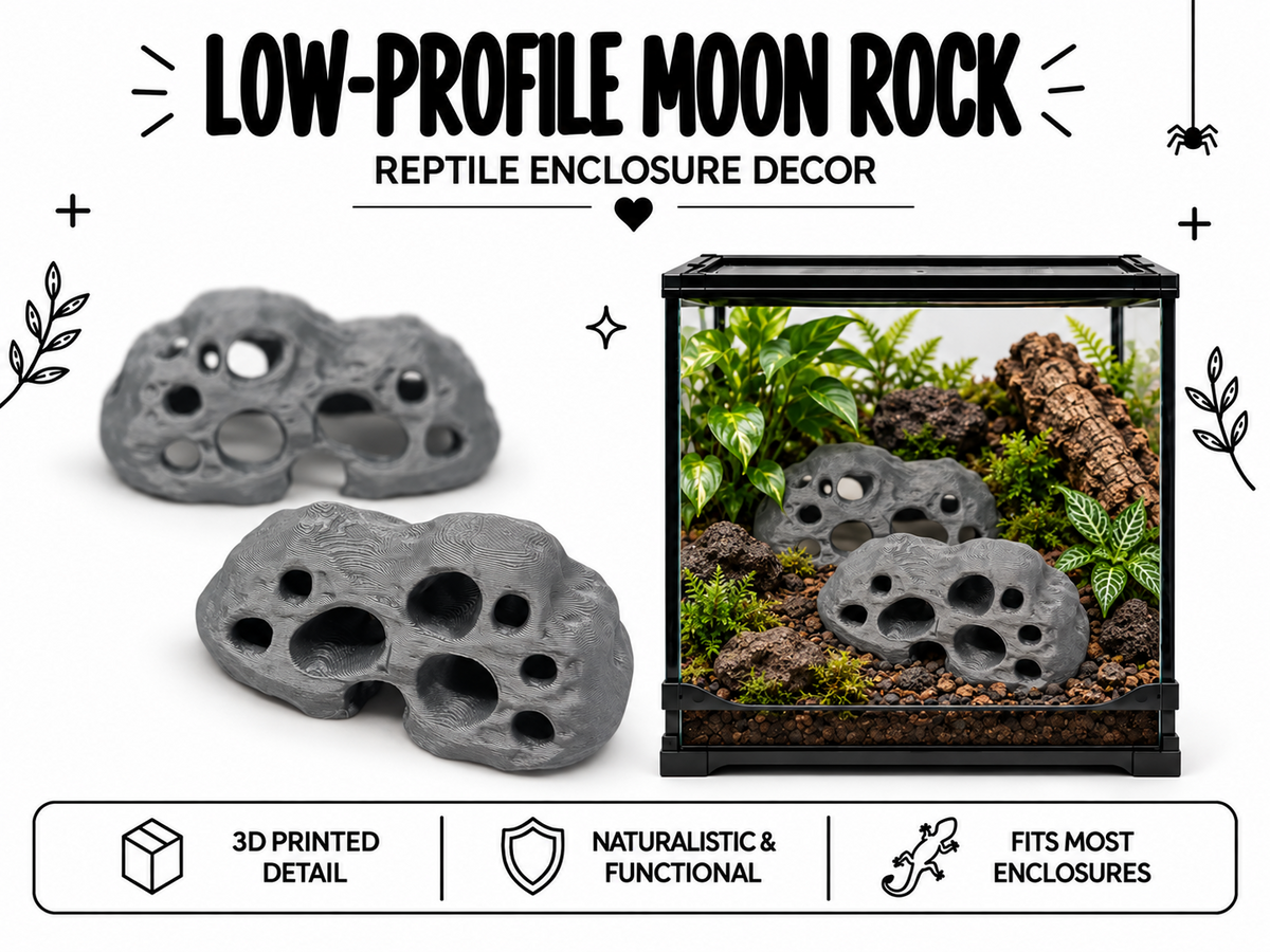 Low-Profile Moon Rock Enclosure and aquarium Decor