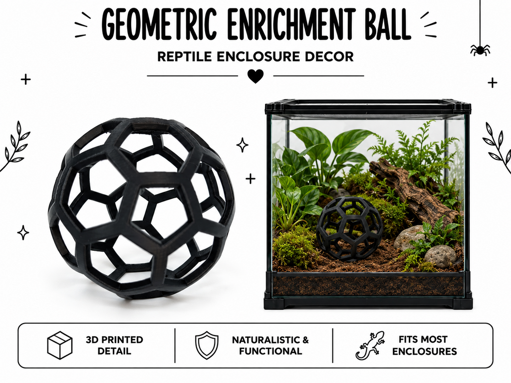 Geometric Enrichment Ball – Snake Exploration Toy