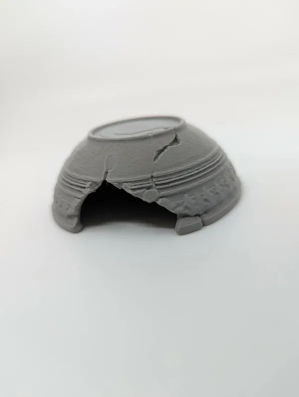 Broken Stone Bowl Hide / Dual-Purpose Décor - Reptile Decor