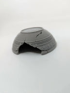 Broken Stone Bowl Hide / Dual-Purpose Décor - Reptile Decor