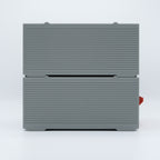SNES cartridge organizer on a shelf