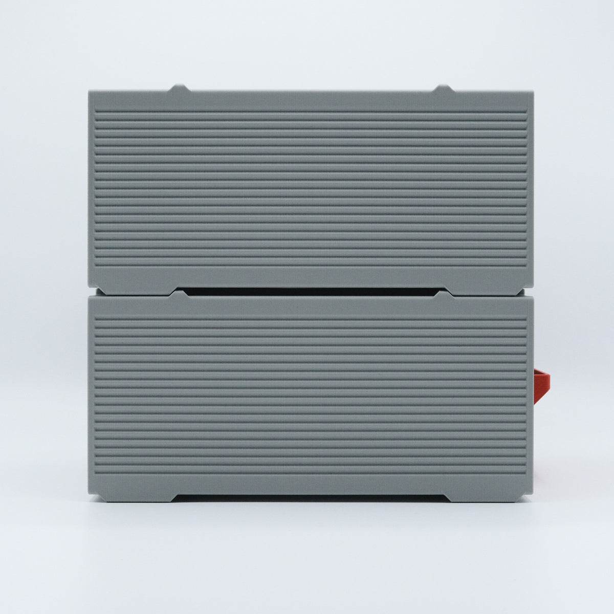 SNES cartridge organizer on a shelf