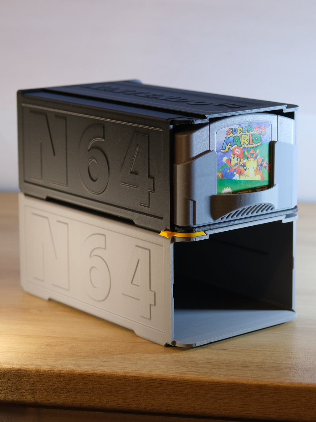 Nintendo 64 cartridge drawer and case