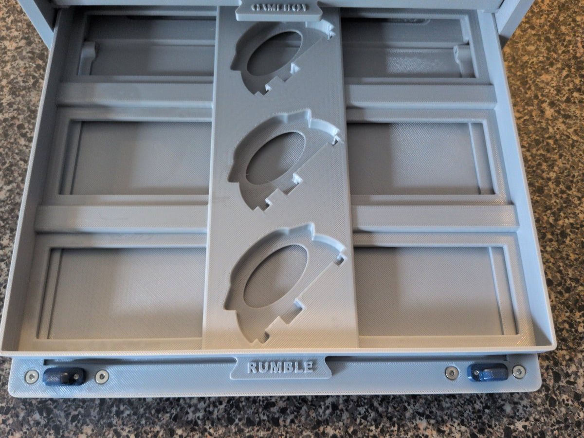 Modular game cartridge storage box for Nintendo Switch, Game Boy, DS, 3DS and PSP